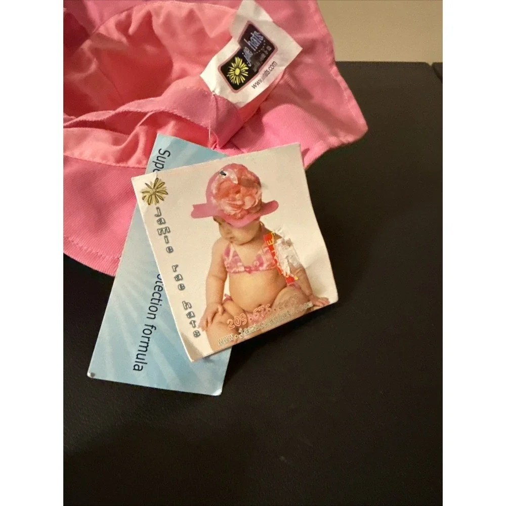 Jamie Rae 12 Month Baby Sun Hat With Straps. NWT Mark On Top